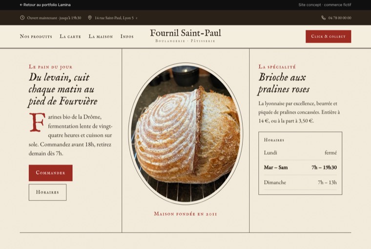 Fournil Saint-Paul website